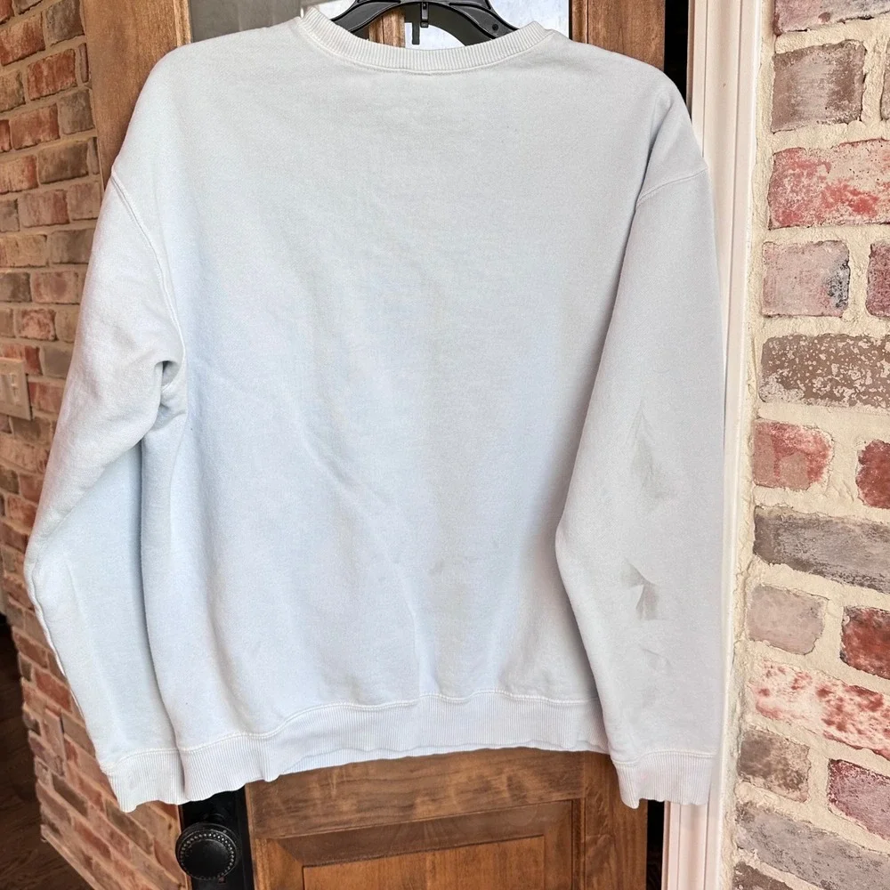 Taylor Swift 1989 Sweatshirt Women Small Blue Crew Neck Graphic Pullover FLAWS - Picture 8 of 10